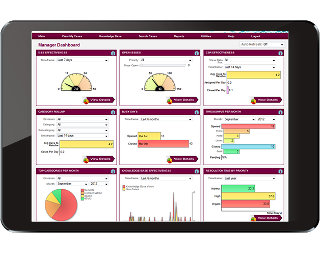 screenshot of LBi HR HelpDesk